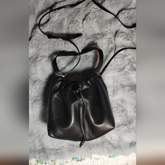 Theory Small Bucket Bag in Genuine Leather - Picture 2 of 12
